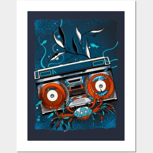 Radio underwater design Posters and Art